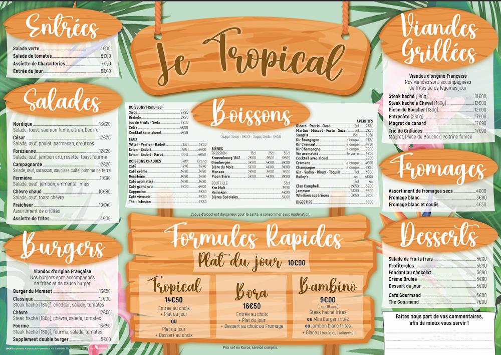 Le Tropical - Menu Image 1